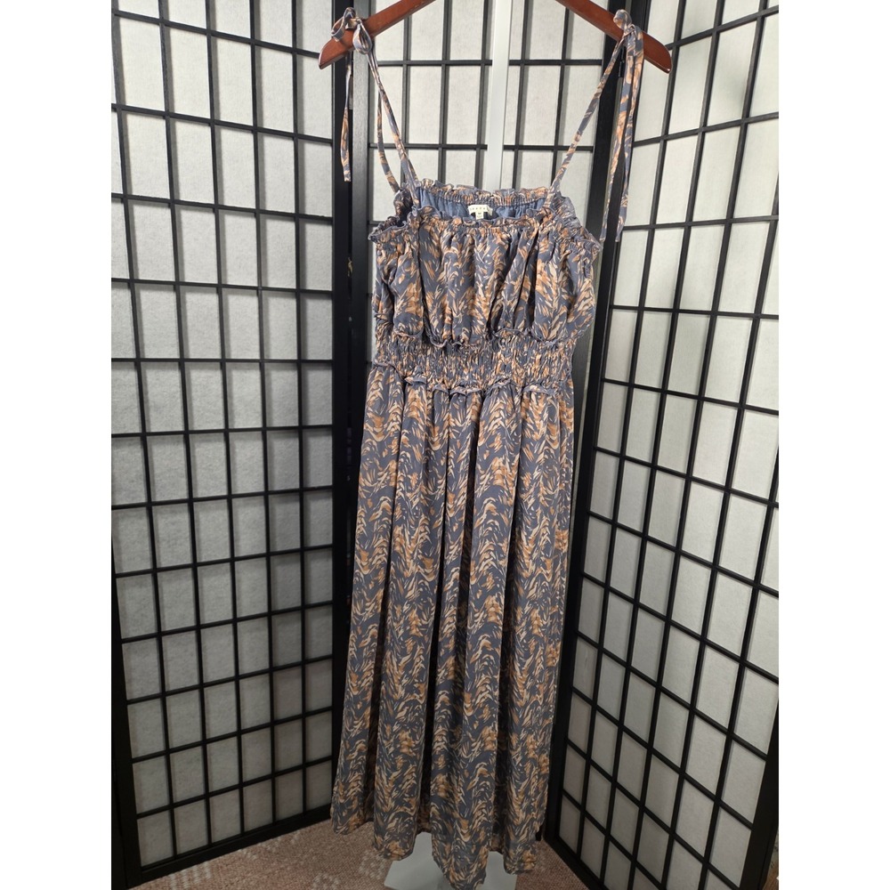 Baevely Blue Midi Dress Boho Size Medium - Picture 4 of 8